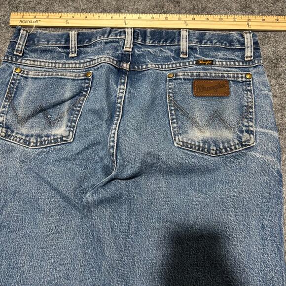 Wrangler Slim Fit Blue Jeans 36x32 - Picture 4 of 8